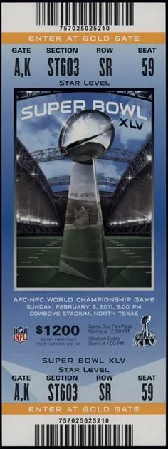 Super Bowl XLV        Ticket