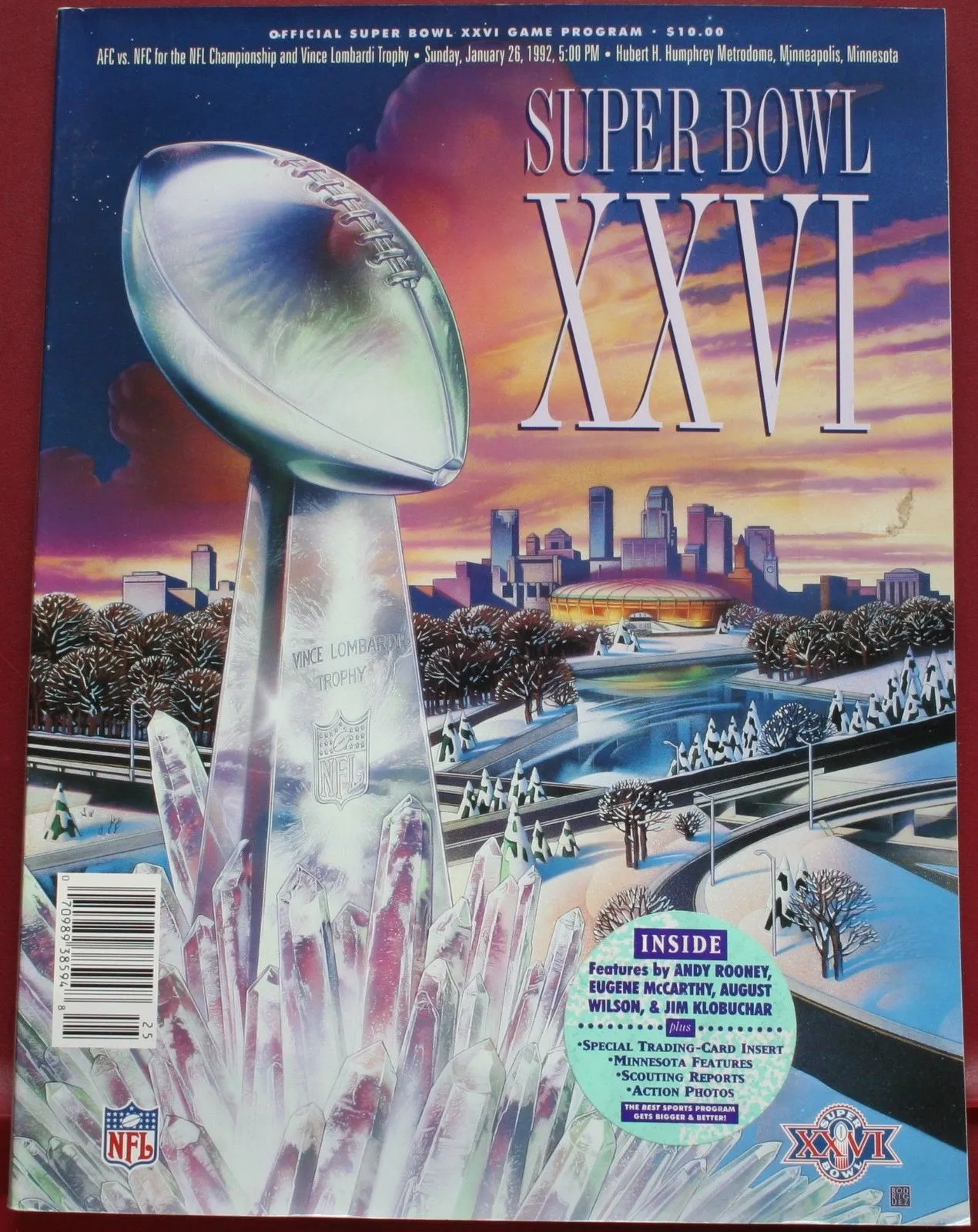 Super Bowl XXVI       Program