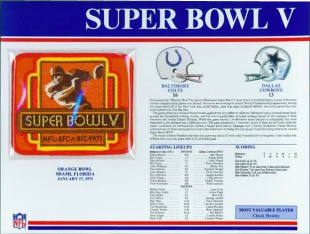 Super Bowl V          Patch
