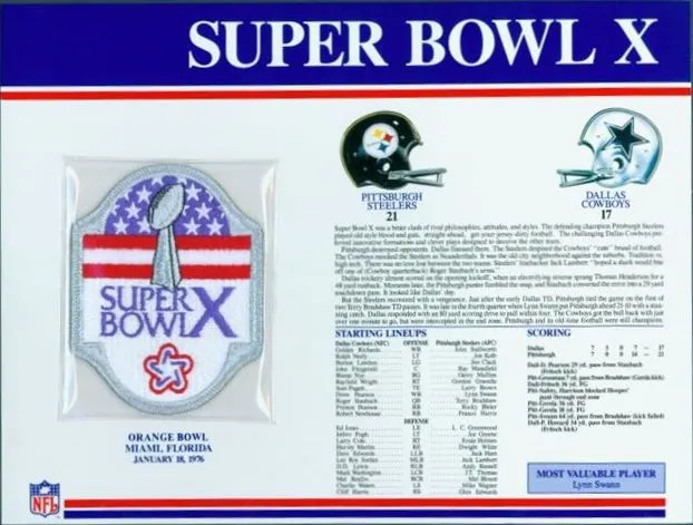 Super Bowl X          Patch