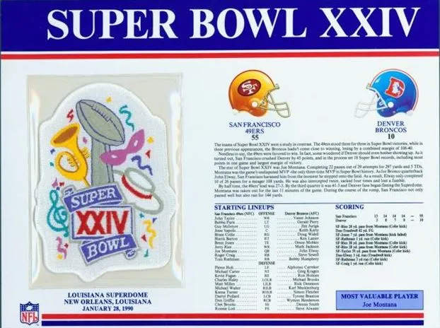 Super Bowl XXIV       Patch